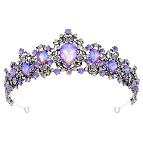 Elegant Purple and Silver Tiara - Picture 4 of 5